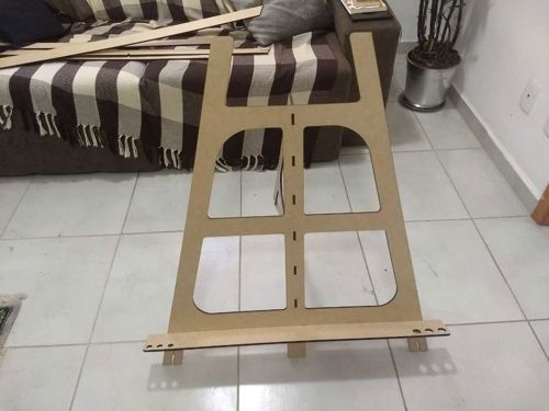 طرح سه پایه بوم برش لیزری پایه بوم 6 میلی متر - laser cut easel canvas stand 6mm - برای دستگاه CNC چوب و لیزر (سی ان سی)