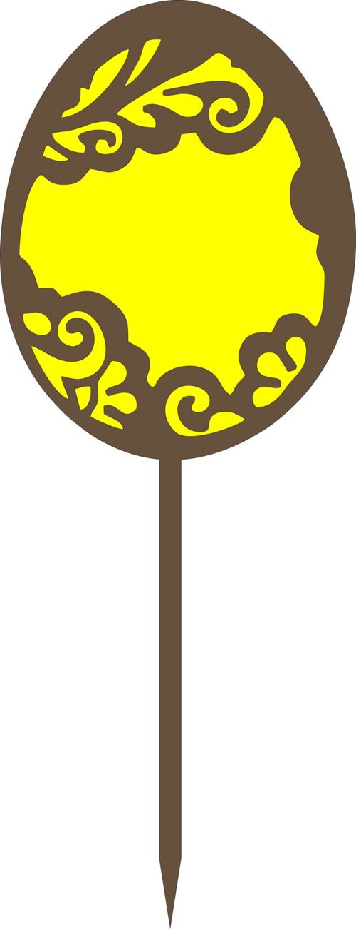 طرح برش لیزری کیک عید خرگوش روکش - laser cut easter bunny cake topper - برای دستگاه CNC چوب و لیزر (سی ان سی)