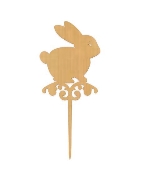 طرح برش لیزری خرگوش عید پاک رویه تخته سه لا - laser cut easter bunny topper plywood ve - برای دستگاه CNC چوب و لیزر (سی ان سی)