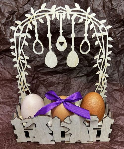 طرح برش لیزری خرگوش عید پاک جعبه خوراکی - laser cut easter bunny treat box - برای دستگاه CNC چوب و لیزر (سی ان سی)