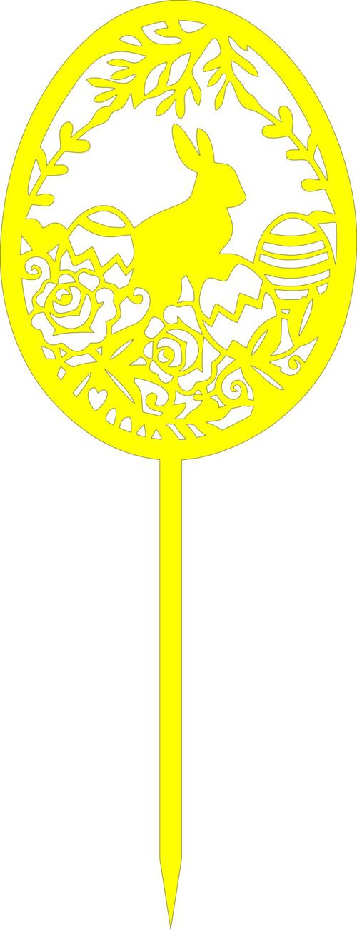 طرح برش لیزری کیک عید پاک اسم حیوان دست اموز رویه - laser cut easter cake bunny topper - برای دستگاه CNC چوب و لیزر (سی ان سی)