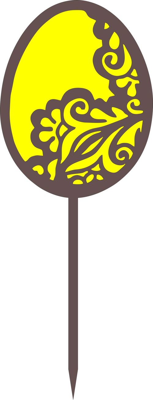 طرح برش لیزری تزئینات کیک عید عید روکش - laser cut easter decoration cake topper - برای دستگاه CNC چوب و لیزر (سی ان سی)