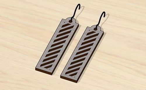 طرح گوشواره زیبا برش لیزری جواهرات - laser cut elegant earrings jewelry - برای دستگاه CNC چوب و لیزر (سی ان سی)