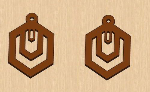 طرح گوشواره زیبا برش لیزری ولنتاین هدیه - laser cut elegant earrings valentine gift - برای دستگاه CNC چوب و لیزر (سی ان سی)