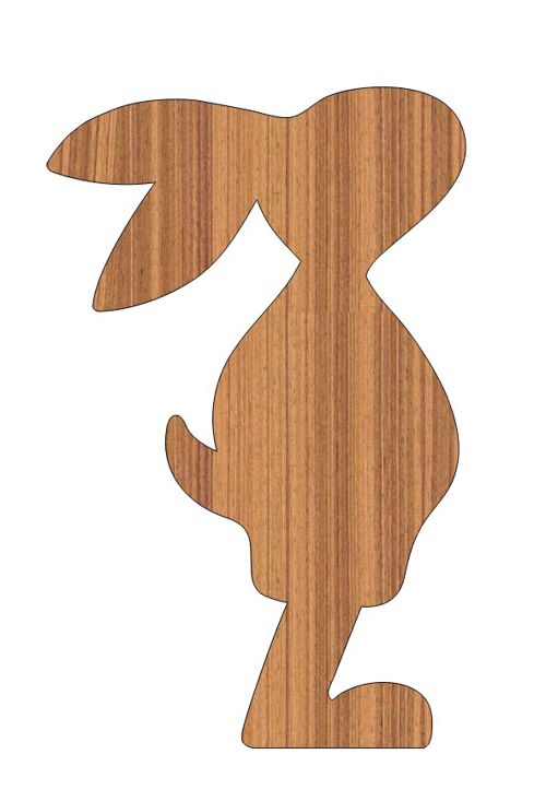 طرح مدل چوبی برش خورده عید شیک با لیزر پرداخت - laser cut elegant easter bunny unfinished wooden model ve - برای دستگاه CNC چوب و لیزر (سی ان سی)