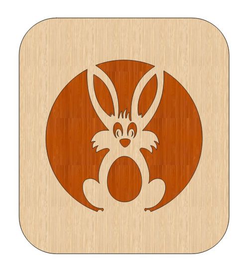 طرح مدل چوبی برش خورده عید عید زیبا با لیزر پوشش - laser cut elegant easter bunny wooden model ve - برای دستگاه CNC چوب و لیزر (سی ان سی)