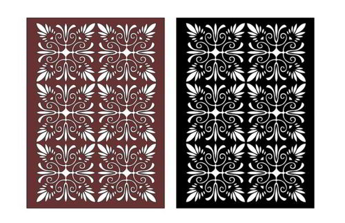 طرح برش لیزری ظریف گریل الگو - laser cut elegant grill pattern ve - برای دستگاه CNC چوب و لیزر (سی ان سی)