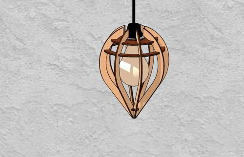 طرح لامپ آویز زیبا و برش لیزری لامپ - laser cut elegant hanging lamp ve - برای دستگاه CNC چوب و لیزر (سی ان سی)