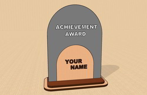 طرح برش لیزری زیبا جایزه جوایز - laser cut elegant trophy awards ve - برای دستگاه CNC چوب و لیزر (سی ان سی)