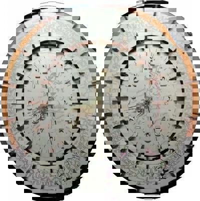 طرح ساعت دیواری طرح جغد با برش لیزری و حکاکی - laser cut engraved owl wall clock ve - برای دستگاه CNC چوب و لیزر (سی ان سی)