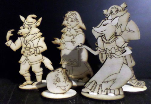 طرح مجموعه شخصیت‌های چوبی افسانه‌ای برش لیزری - laser cut fairy tale wooden character set ve - برای دستگاه CNC چوب و لیزر (سی ان سی)