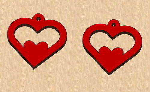 طرح گوشواره‌های فانتزی برش لیزری روز ولنتاین هدیه - laser cut fancy earrings valentine day gift - برای دستگاه CNC چوب و لیزر (سی ان سی)
