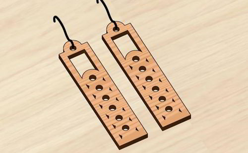 طرح گوشواره جواهرات فانتزی برش لیزری - laser cut fancy jewelry earrings ve - برای دستگاه CNC چوب و لیزر (سی ان سی)
