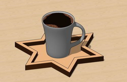 طرح سینی پذیرایی جشن برش لیزری لباس - laser cut festive serving tray - برای دستگاه CNC چوب و لیزر (سی ان سی)