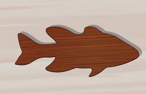 طرح ماهی برش لیزری دو بعدی شکل - laser cut fish 2d shape - برای دستگاه CNC چوب و لیزر (سی ان سی)