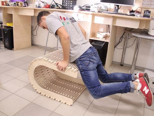 طرح صندلی تخته چندلایه انعطاف‌پذیر برش لیزری - laser cut flexible chair plywood - برای دستگاه CNC چوب و لیزر (سی ان سی)