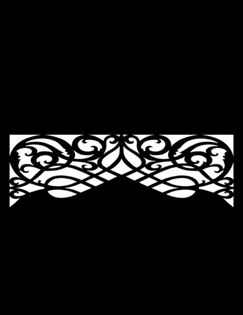 طرح حاشیه گل برش لیزری 9 - laser cut floral border design 9 - برای دستگاه CNC چوب و لیزر (سی ان سی)