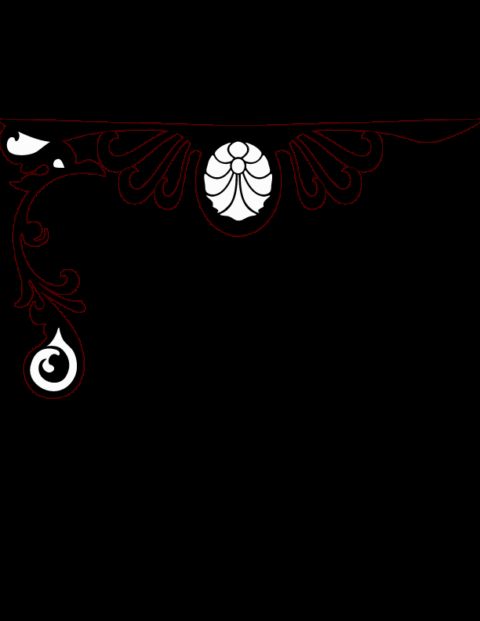طرح برش لیزری حاشیه گلدار طرح - laser cut floral border design 12 - برای دستگاه CNC چوب و لیزر (سی ان سی)