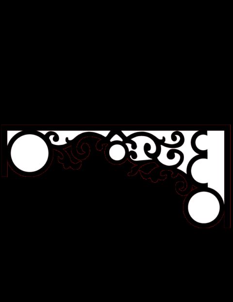 طرح حاشیه گل برش لیزری - laser cut floral border design 16 - برای دستگاه CNC چوب و لیزر (سی ان سی)