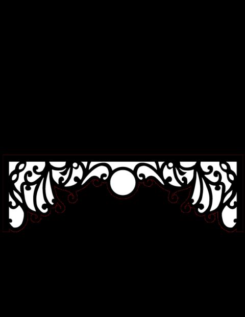 طرح حاشیه گل برش لیزری - laser cut floral border design 17 - برای دستگاه CNC چوب و لیزر (سی ان سی)