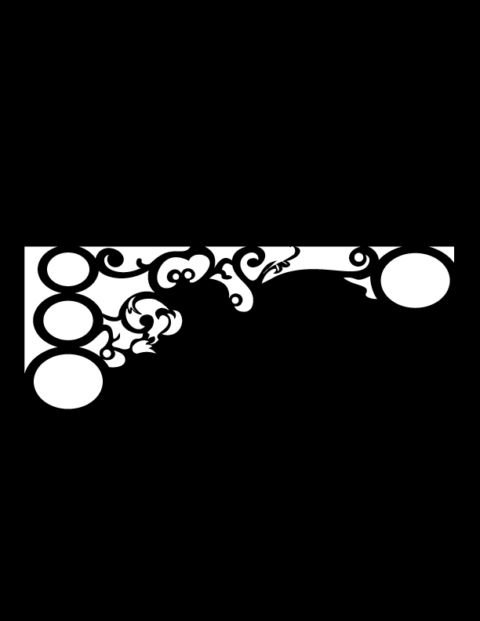 طرح برش لیزری حاشیه گلدار - laser cut floral border design 18 - برای دستگاه CNC چوب و لیزر (سی ان سی)
