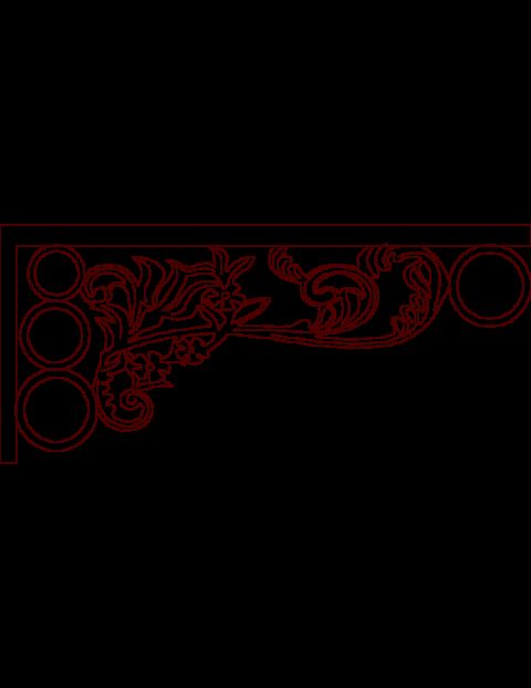 طرح برش لیزری حاشیه گلدار طرح 0 - laser cut floral border design 20 - برای دستگاه CNC چوب و لیزر (سی ان سی)
