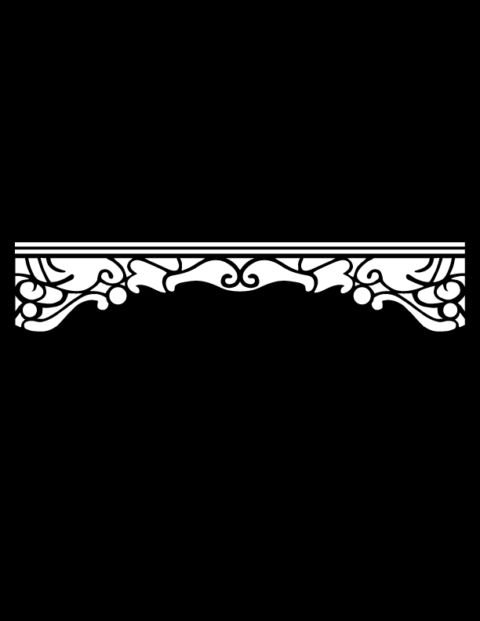 طرح حاشیه گل برش لیزری - laser cut floral border design 22 - برای دستگاه CNC چوب و لیزر (سی ان سی)