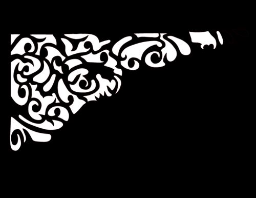 طرح حاشیه گل برش لیزری - laser cut floral border design 25 - برای دستگاه CNC چوب و لیزر (سی ان سی)