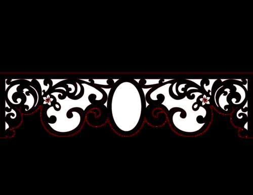 طرح حاشیه گل برش لیزری - laser cut floral border design 26 - برای دستگاه CNC چوب و لیزر (سی ان سی)