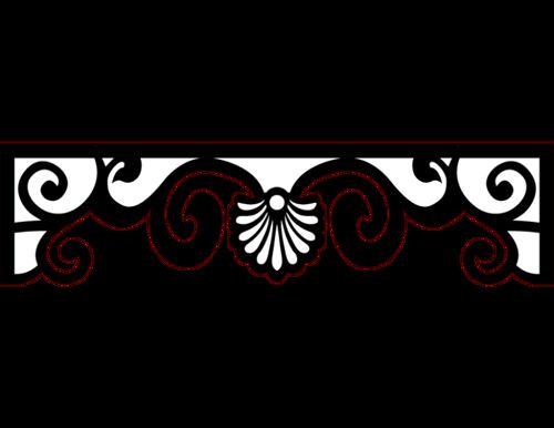 طرح حاشیه گل برش لیزری - laser cut floral border design 34 - برای دستگاه CNC چوب و لیزر (سی ان سی)