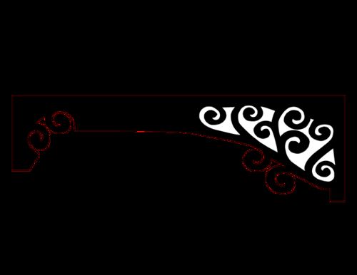 طرح حاشیه گل برش لیزری - laser cut floral border design 37 - برای دستگاه CNC چوب و لیزر (سی ان سی)