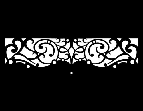طرح حاشیه گل برش لیزری - laser cut floral border design 39 - برای دستگاه CNC چوب و لیزر (سی ان سی)