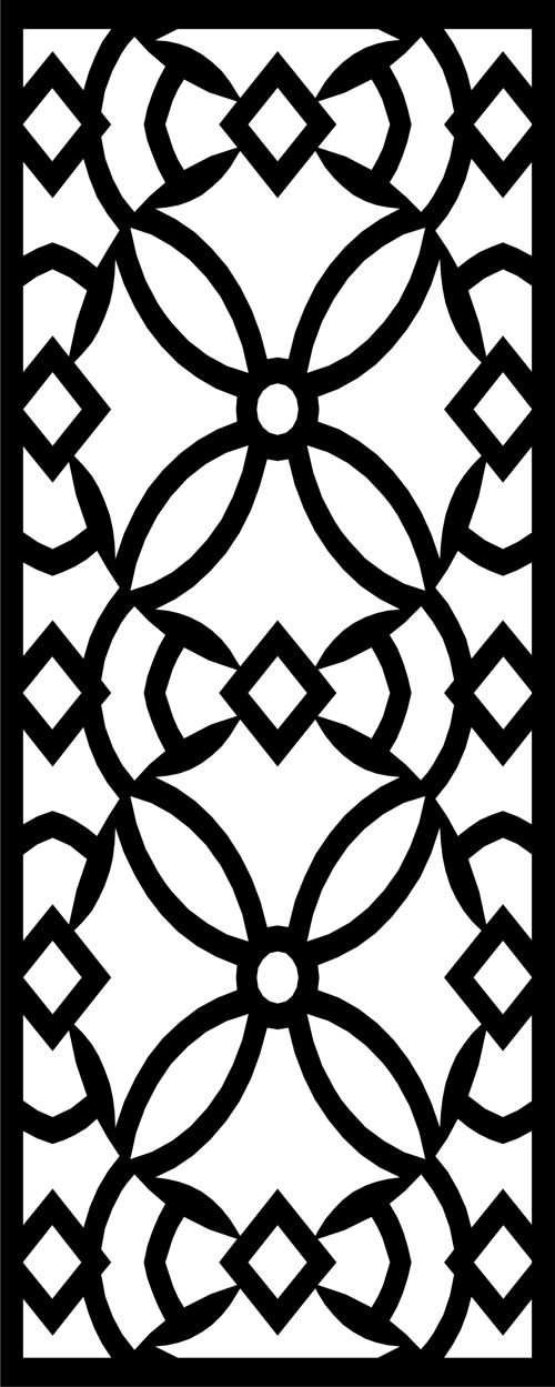 طرح استنسیل گل برش لیزری طرح برش سی ان سی الگو الگو - laser cut floral lattice stencil design cnc cutting pattern - برای دستگاه CNC چوب و لیزر (سی ان سی)
