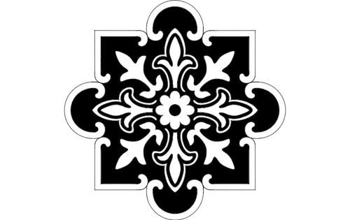 طرح گل برش لیزری تزئینی هنری - laser cut floral pattern decorative art - برای دستگاه CNC چوب و لیزر (سی ان سی)