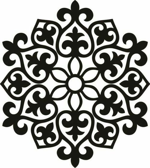 طرح گلدار برش لیزری شابلون - laser cut floral pattern stencil - برای دستگاه CNC چوب و لیزر (سی ان سی)