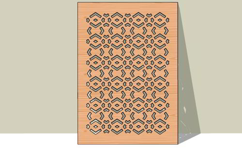 طرح گل برش لیزری درز گلدار گریل اتاق جداکننده جرقه - laser cut floral seamless pattern grill room separator - برای دستگاه CNC چوب و لیزر (سی ان سی)