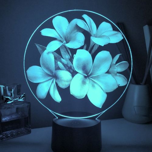 طرح گل برش لیزری اکریلیک چراغ LED - laser cut flower acrylic led lamp ve - برای دستگاه CNC چوب و لیزر (سی ان سی)