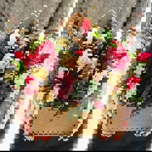 طرح جعبه گل برش لیزری، پاکت، دکوراسیون منزل، هزینه - laser cut flower box envelope home decor - برای دستگاه CNC چوب و لیزر (سی ان سی)