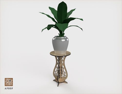 طرح پایه گلدان گل برش لیزری - laser cut flower stand template drawings ve - برای دستگاه CNC چوب و لیزر (سی ان سی)