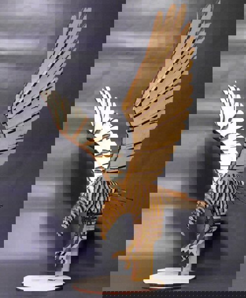 طرح برش لیزری عقاب در حال پرواز 3D پازل - laser cut flying eagle 3d puzzle ve - برای دستگاه CNC چوب و لیزر (سی ان سی)