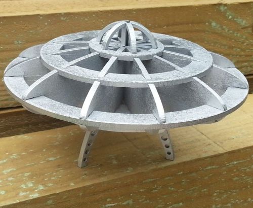 طرح بشقاب پرنده برش لیزری سه بعدی پازل - laser cut flying saucer 3d puzzle ve - برای دستگاه CNC چوب و لیزر (سی ان سی)