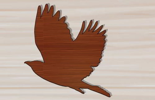طرح برش لیزری پرنده در حال پرواز دوبعدی شکل - laser cut flyting bird 2d shape - برای دستگاه CNC چوب و لیزر (سی ان سی)