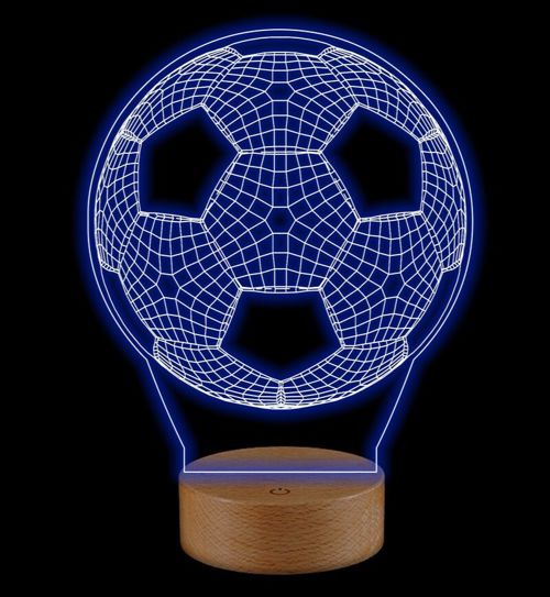 طرح برش لیزری فوتبال اکریلیک لامپ - laser cut football acrylic lamp ve - برای دستگاه CNC چوب و لیزر (سی ان سی)