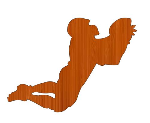 طرح برش لیزری بازیکن فوتبالیست ناتمام برش چوبی - laser cut football player unfinished wood cutout ve - برای دستگاه CNC چوب و لیزر (سی ان سی)