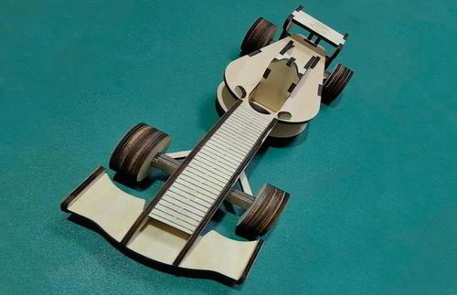طرح برش لیزری فرمول ماشین مسابقه‌ای - laser cut formula 1 racing car ve - برای دستگاه CNC چوب و لیزر (سی ان سی)