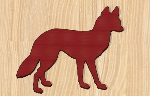طرح برش لیزری روباه چوب شکل - laser cut fox wood shape - برای دستگاه CNC چوب و لیزر (سی ان سی)