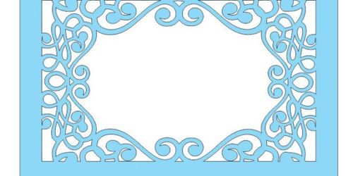 طرح قاب برش لیزری پانل گلدار - laser cut frame panel floral - برای دستگاه CNC چوب و لیزر (سی ان سی)