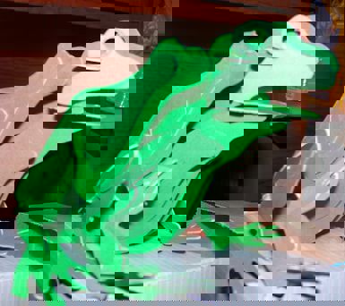 طرح پازل سه بعدی قورباغه برش لیزری 3mm - laser cut frog 3d puzzle 3mm - برای دستگاه CNC چوب و لیزر (سی ان سی)