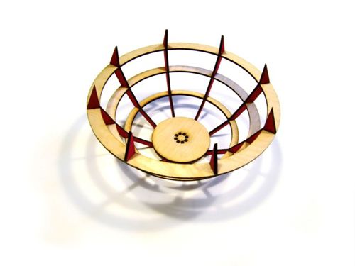 طرح کاسه میوه برش لیزری تخته سه لا میلی متری - laser cut fruit bowl 2mm plywood - برای دستگاه CNC چوب و لیزر (سی ان سی)