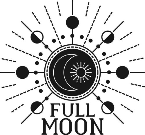 طرح برش لیزری ماه کامل شیء آسمانی شیء - laser cut full moon celestial object ve - برای دستگاه CNC چوب و لیزر (سی ان سی)